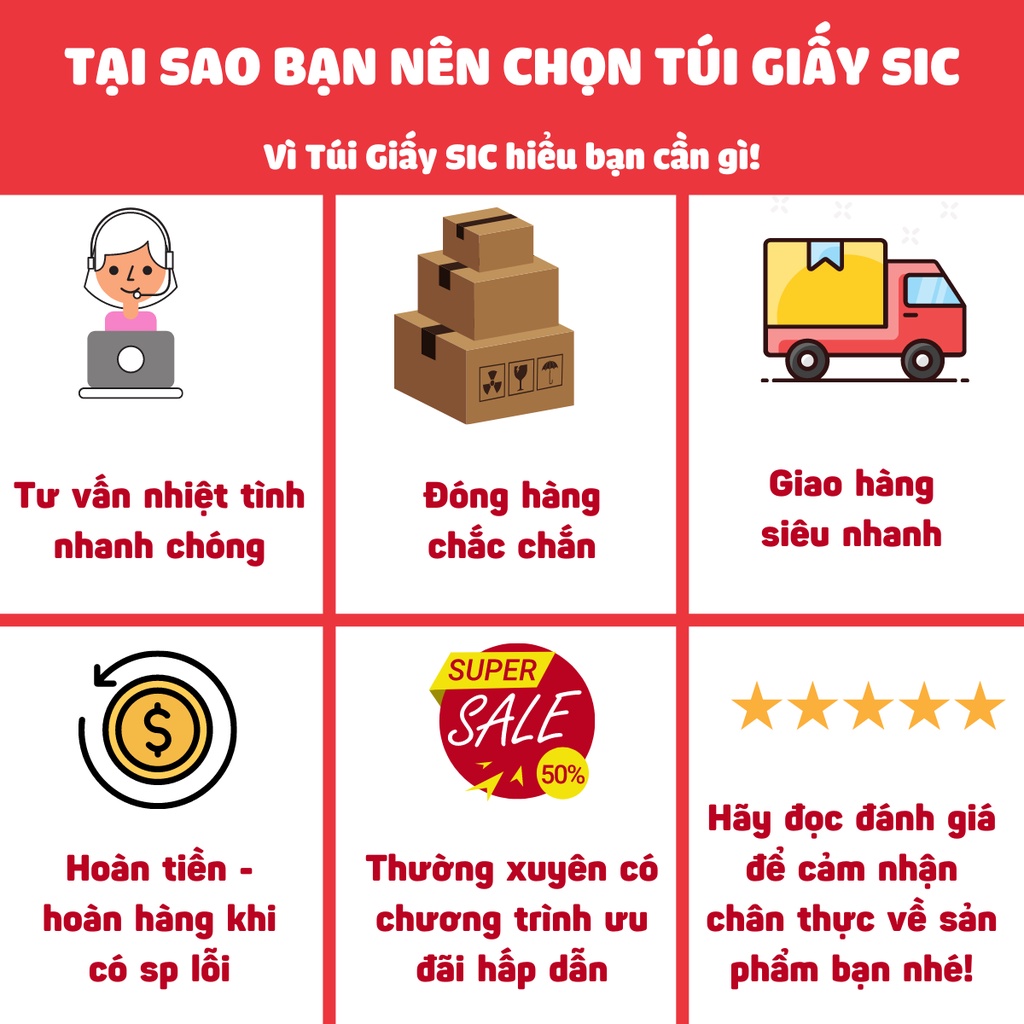 [SET 100 CHIẾC] TÚI GIẤY V1-15,5x9x25 cm CÓ QUAI