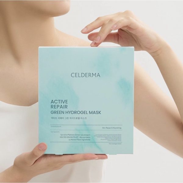 Mặt Nạ Thạch Tảo Xoắn Celderma Active Repair Green Hydrogel Mask