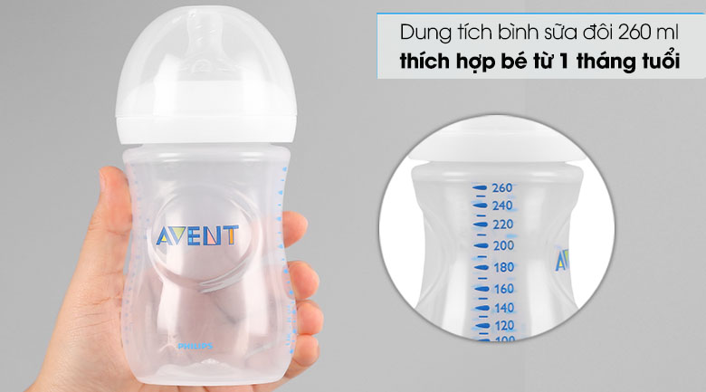 Bình sữa mô phỏng tự nhiên Philip Avent (không chứa BPA) -  60ml / 125ml / 260ml / 330ml -  Núm ti avent Natural đủ size