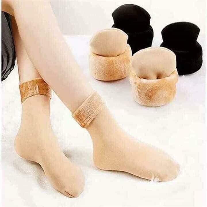 Combo 2 Vớ Tất Lót Lông Cừu Giữ Ấm Thu Đông