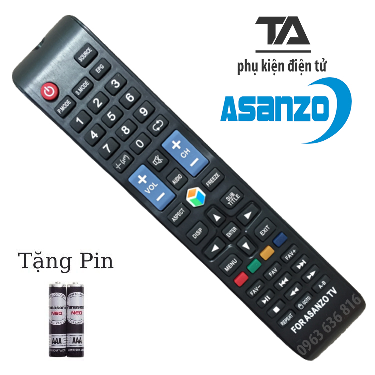 ✔ remote điều khiển tivi asanzo smart