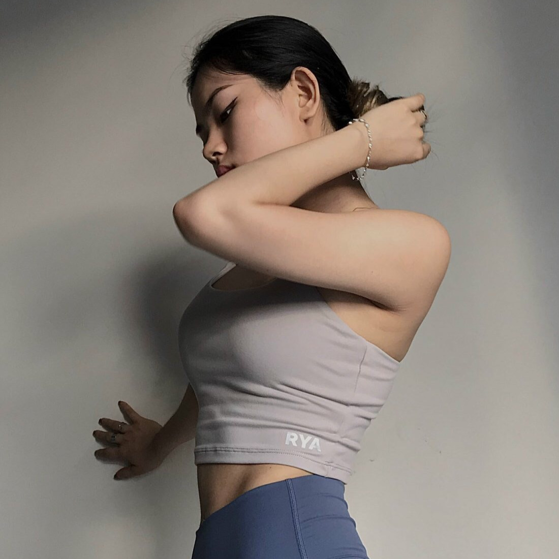 Áo ngực thể thao RYACTIVE -  STRAPPY CROPTANK Grey