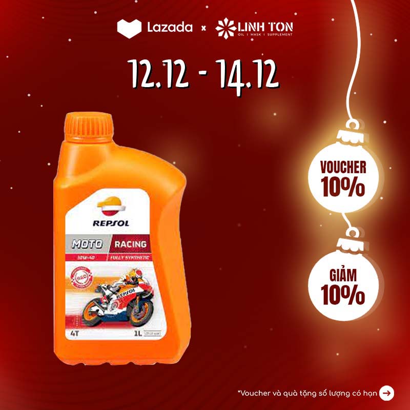[HCM]Nhớt 2 thì Repsol Moto 2T Racing Fully Synthetic 1L