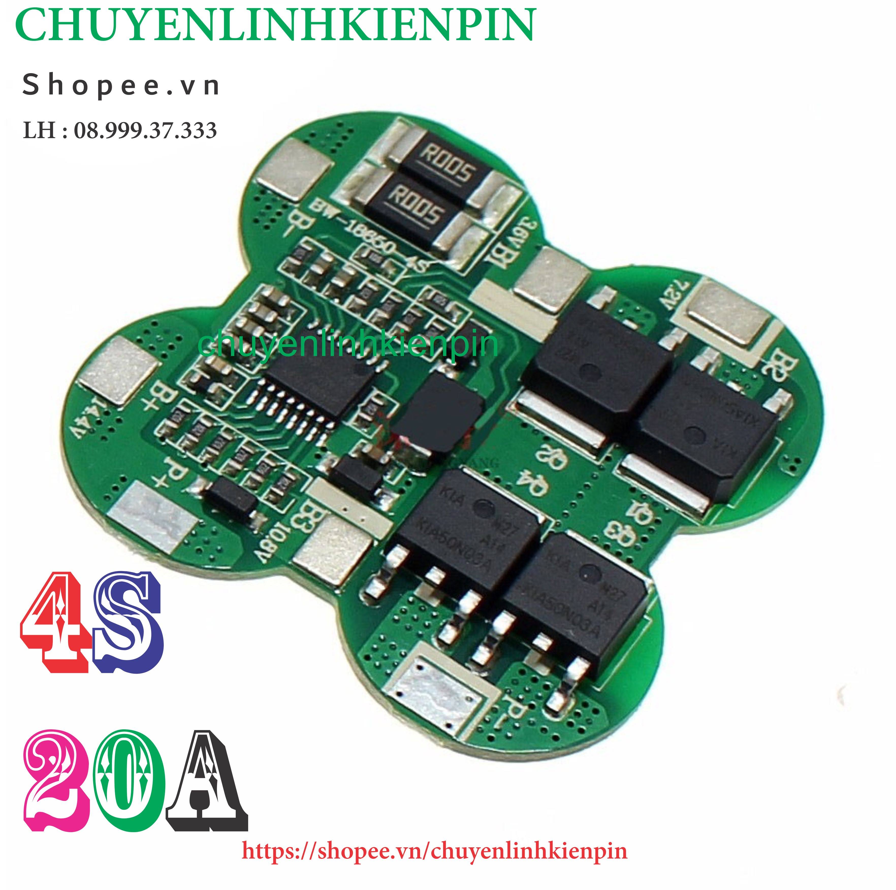 Mạch 4S 14V - 20A bảo vệ pin Li-ion 3.7V ( BL64_41 )