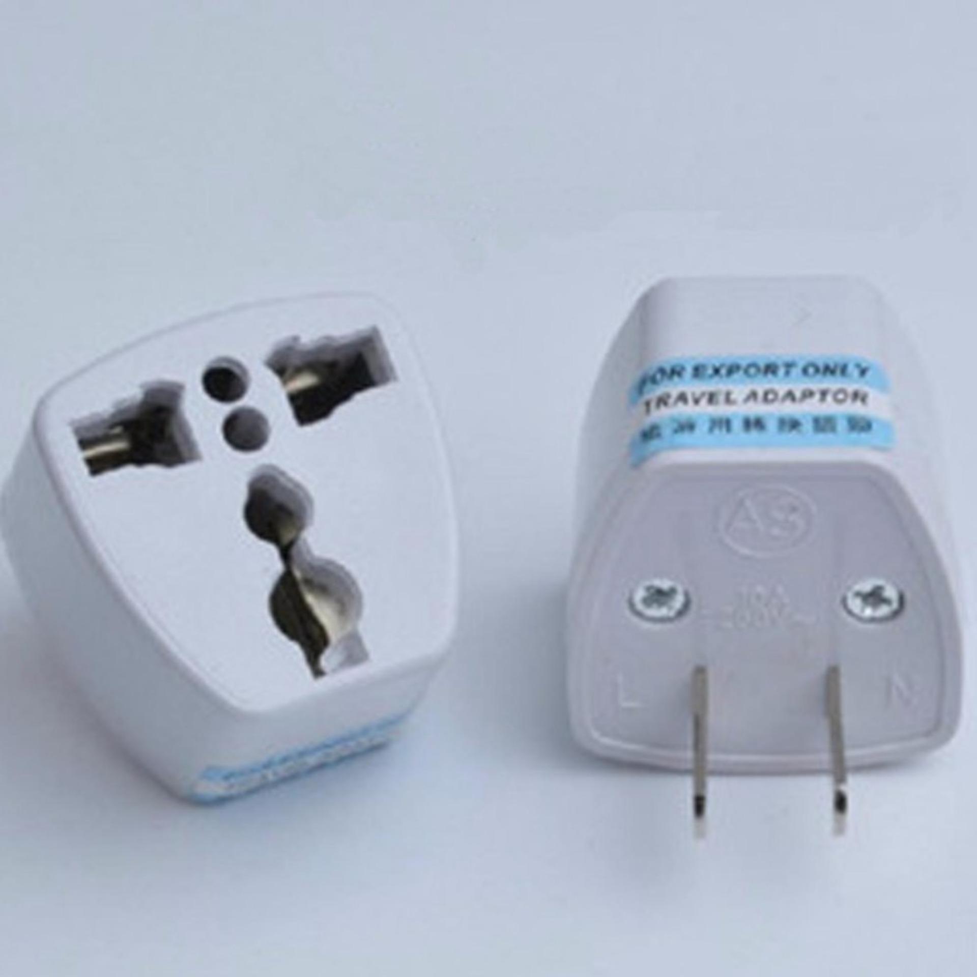 Bộ 2 phích cắm chuyển 3 chấu sang 2 chấu (trắng)