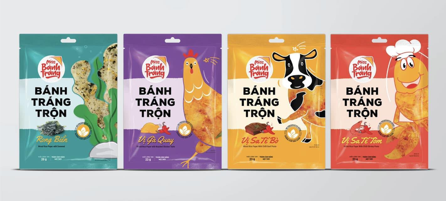 BÁNH TRÁNG TRỘN VỊ SATE BÒ SIZE (S) 23g