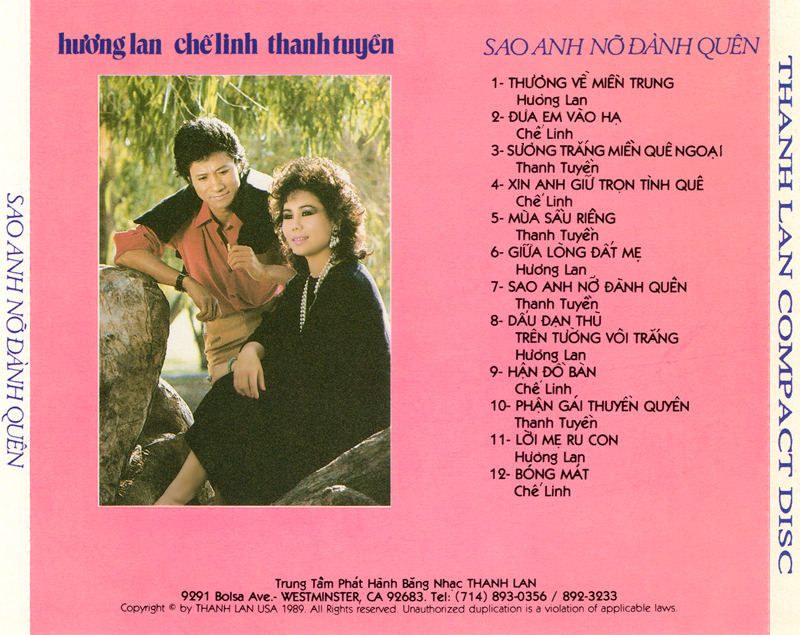 Thanh Lan CD028 - Sao Anh Nỡ Đành Quên