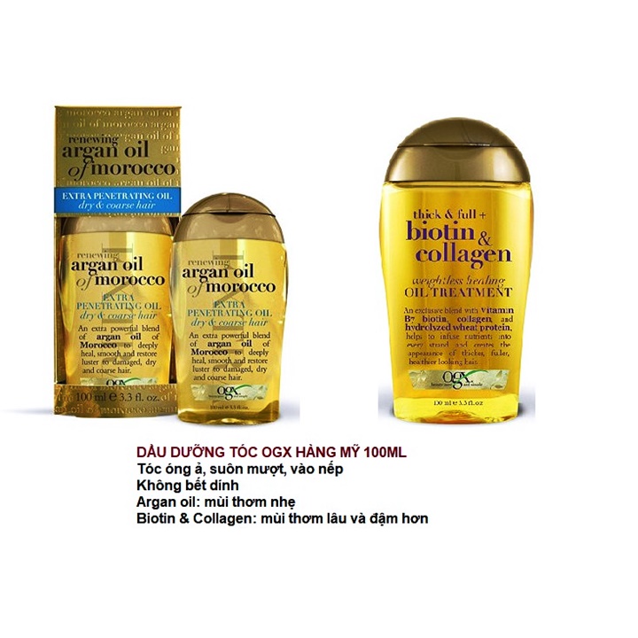 Tinh Dầu Dưỡng Tóc Mọc Tóc OGX Biotin Collagen 100ml