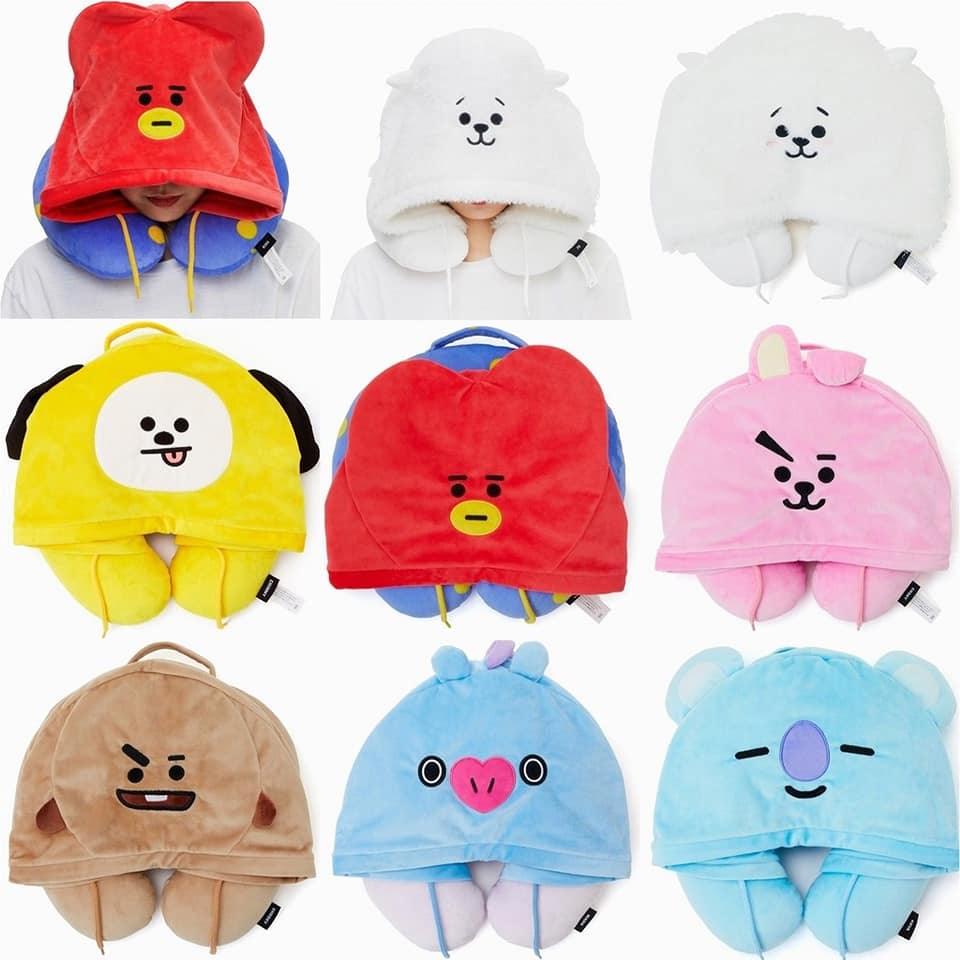 gối chữ U kèm mũ bt21