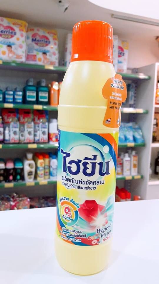 Tẩy quần áo màu hygiene 500ml Thái lan
