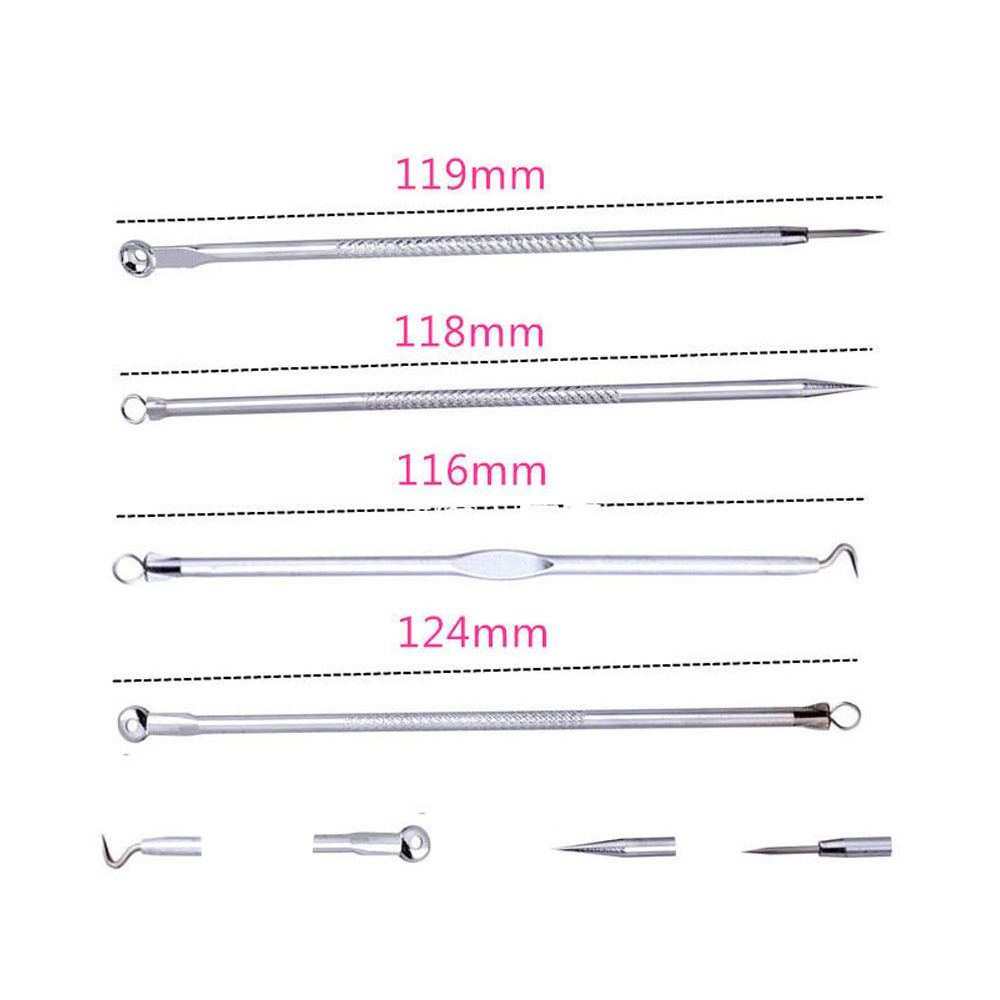 Bộ 4 Que Nặn Mụn Trứng Cá, Mụn Đầu Đen Chăm Sóc Cá Nhân (Full Box)