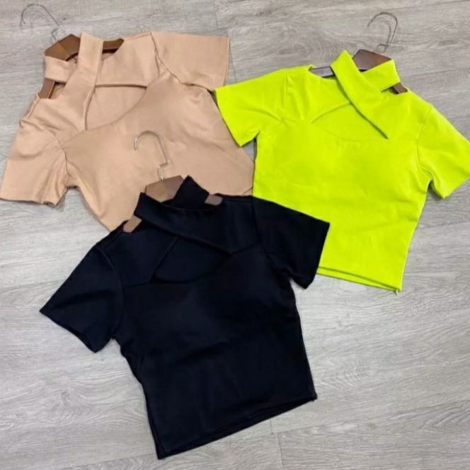 ÁO THUN KIỂU,ÁO CÓ MOD DÂY CÀI VÒNG SAU CỔ FORM DƯỚI 50KG ÁO THUN KIỂU CROPTOP ÁO THUN ÔM BODY