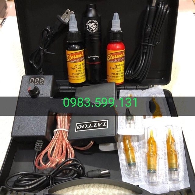 Bộ Combo hộp máy xăm đa năng Pen Dragonhawk V1 ( phát màu máy Shop còn )