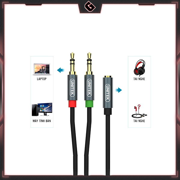 Jack Chuyển Tai Nghe 3.5mm Unitek