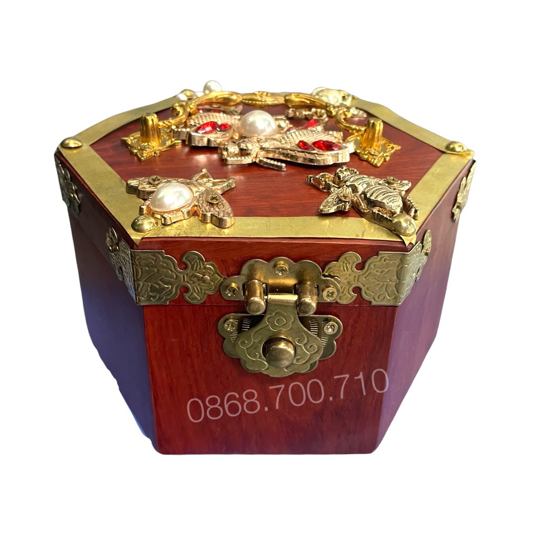 Hộp đựng trang sức, hộp đựng con dấu,hộp đựng tiết kiệm bằng gỗ hương