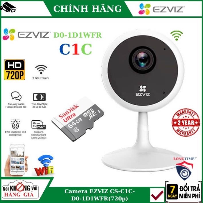 Camera Wifi, Camera Ezviz CS-C1C Âm thanh 2 chiều, cảnh báo chuyển động