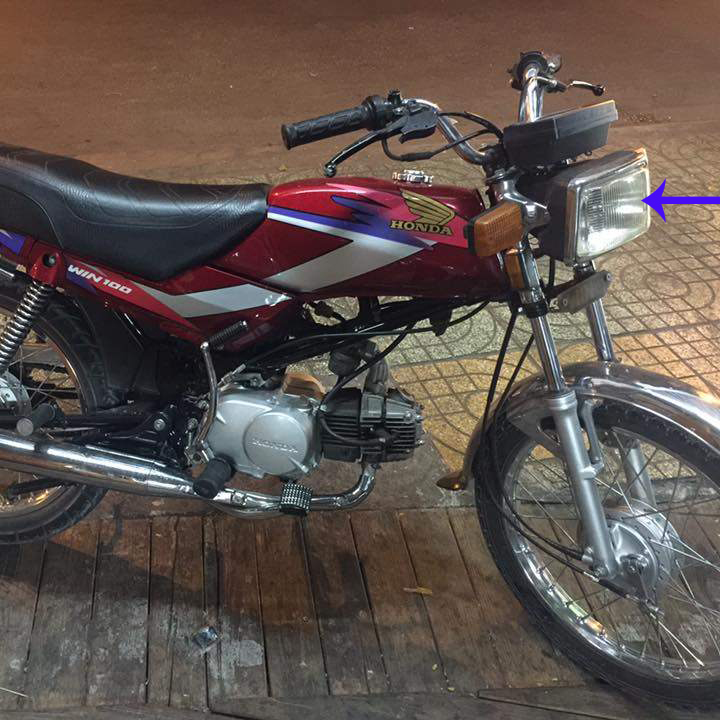 Choá đèn xe WIN 100 - Đèn pha kèm bóng xe WIN 100,  , phụ tùng xe máy giá rẻ