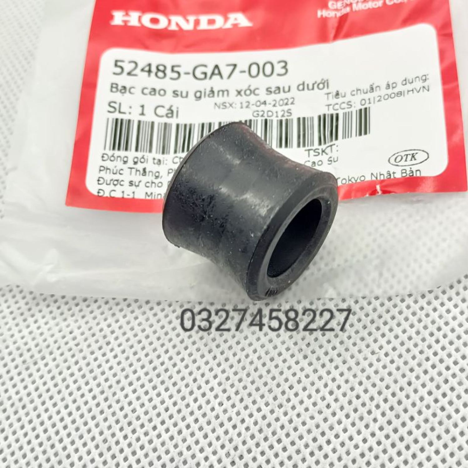 Bạc cao su bắt phuộc nhún, giảm sốc dưới xe dream, wave, future...zin honda