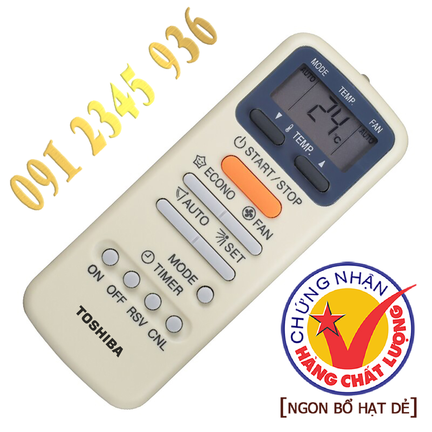 Điều khiển TOSHIBA [HÀNG ĐẸP] cho điều hòa. (Mẫu số 4)