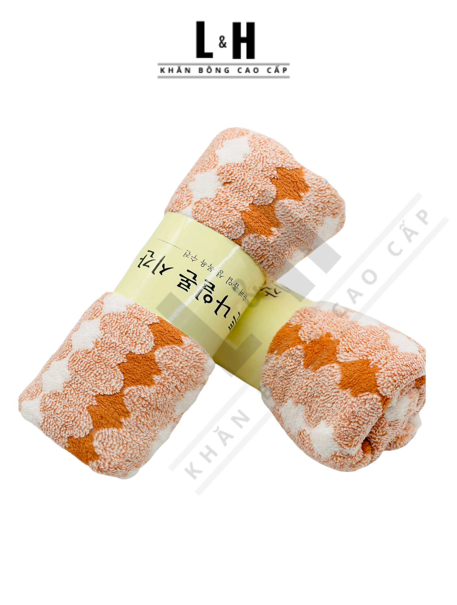 Khăn tắm lông cừu cao cấp, hoa trám to, kt 50x100cm