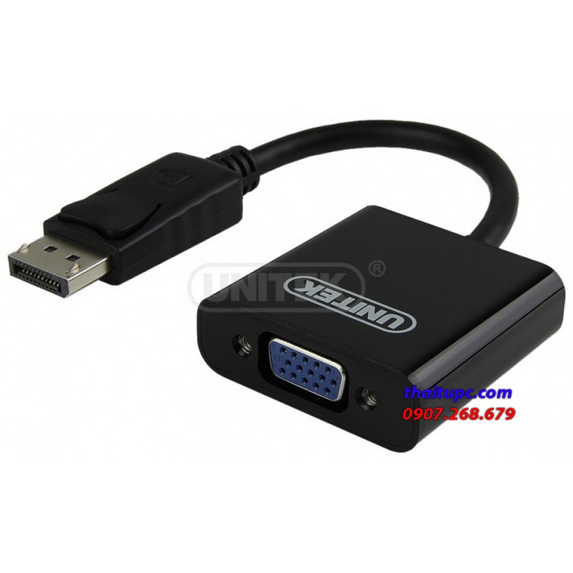 Cáp Displayport - VGA 0.2m Unitek (Y 5118E) (F)
