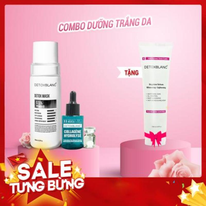 Combo Mặt nạ thải độc + Colagen trắng da DETOX BLANC tặng sữa rửa mặt 380k