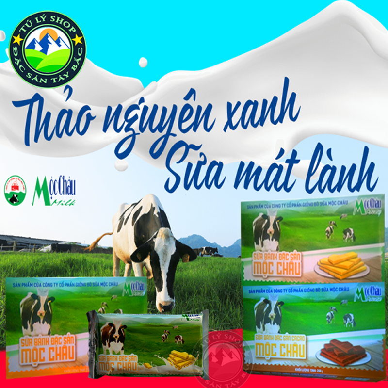 Bánh sữa Mộc Châu gói 200g (Hàng chính hãng công ty Sữa Mộc Châu Milk)
