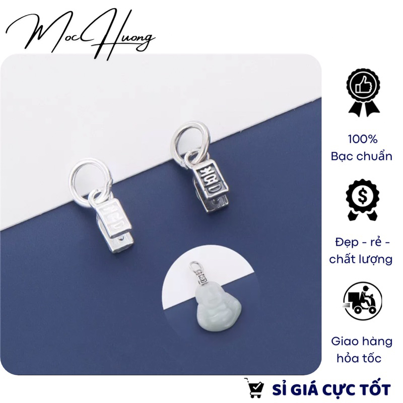Móc bạc kẹp mặt dây chuyền - mh860