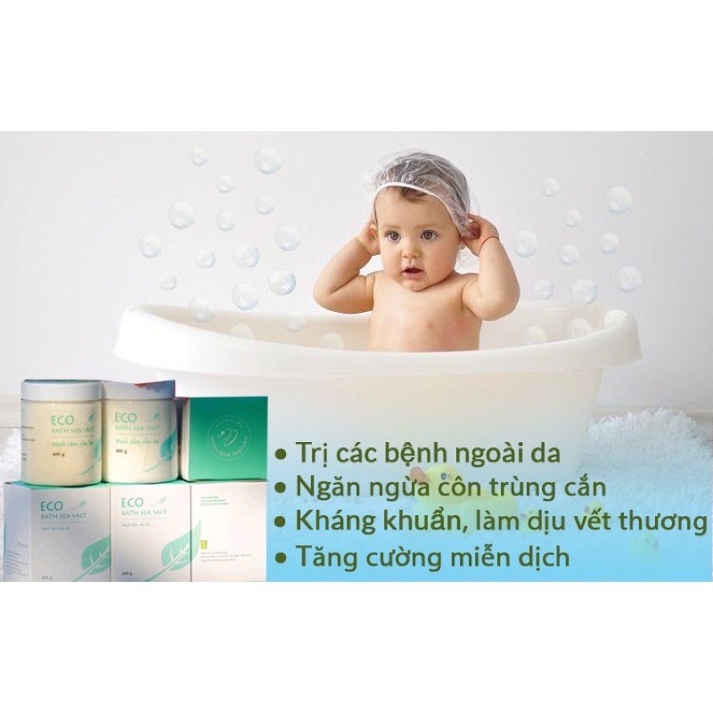 Muối Tắm Bé Sinh Dược Eco ( An Toàn, Trị Rôm Sảy, Cứt Trâu , Mẩn Ngứa Cho Bé) Sản Phẩm Chính Hãng