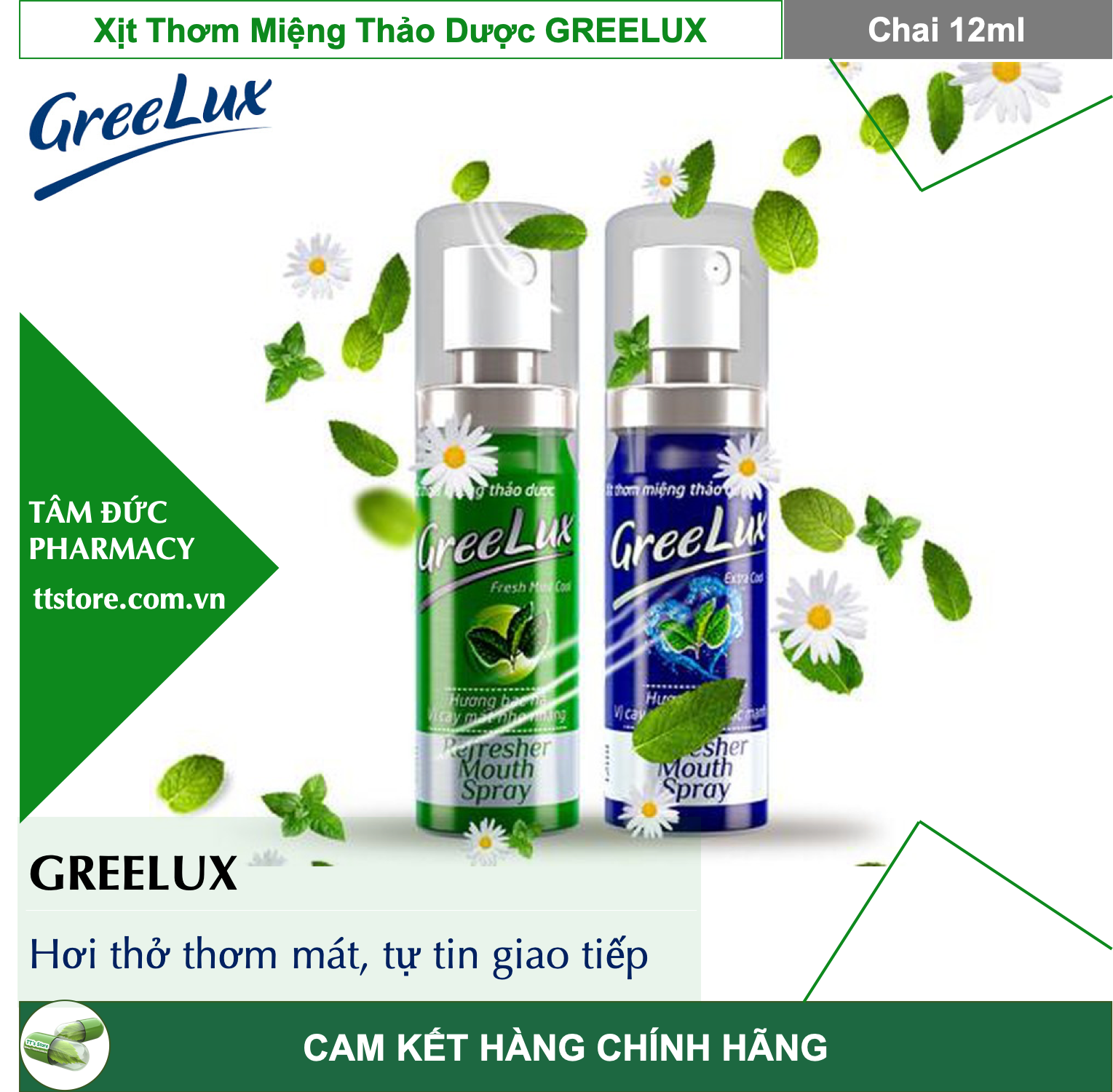 Greelux - xịt thơm miệng thảo dược