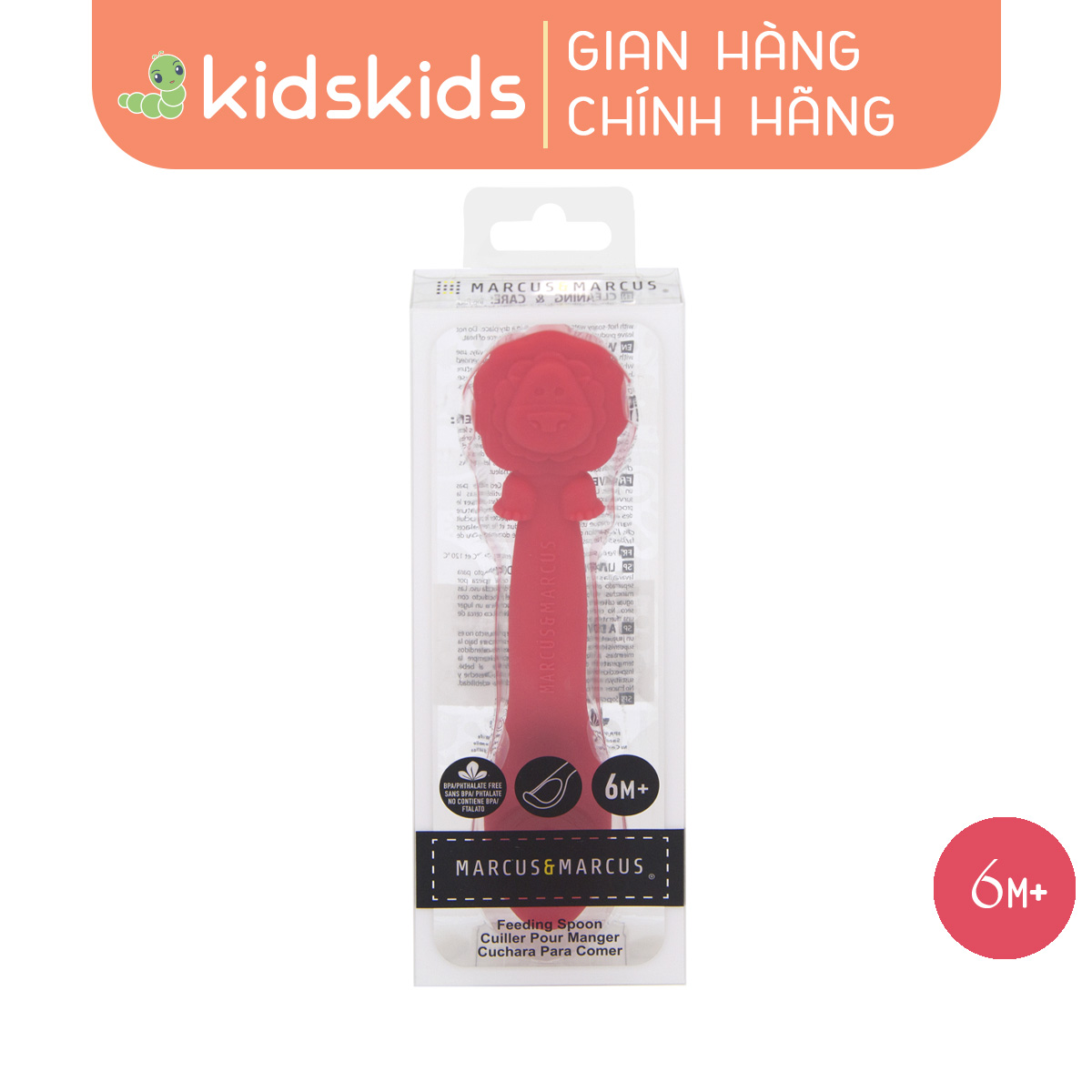 Thìa ăn dặm silicon cho bé Marcus & Marcus, từ 6 tháng - Marcus