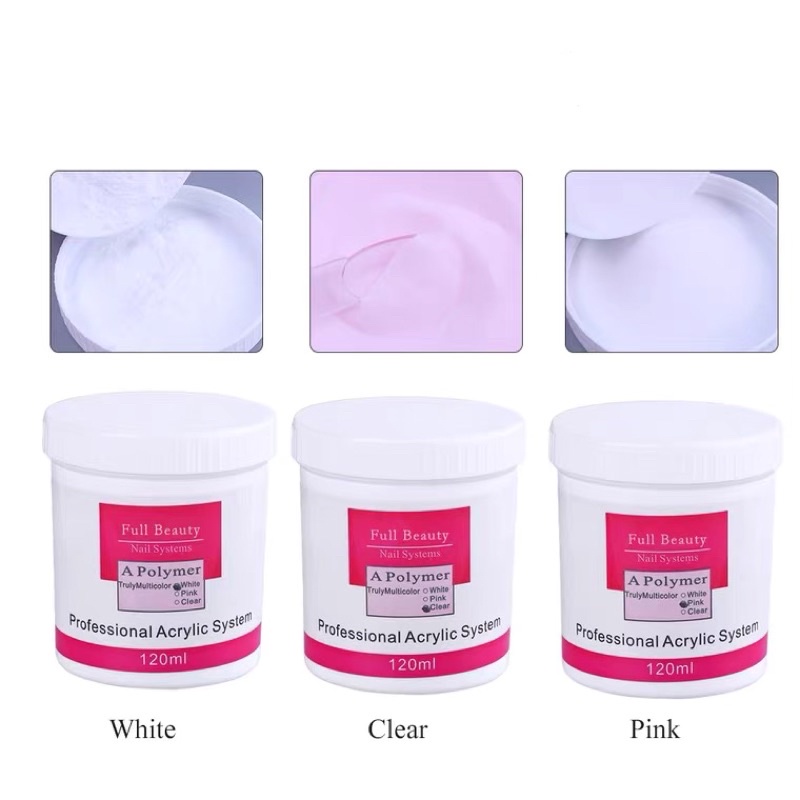 Bột đắp móng nail Ezflow 120ml  bột nặn hoa đắp móng đính đá nail