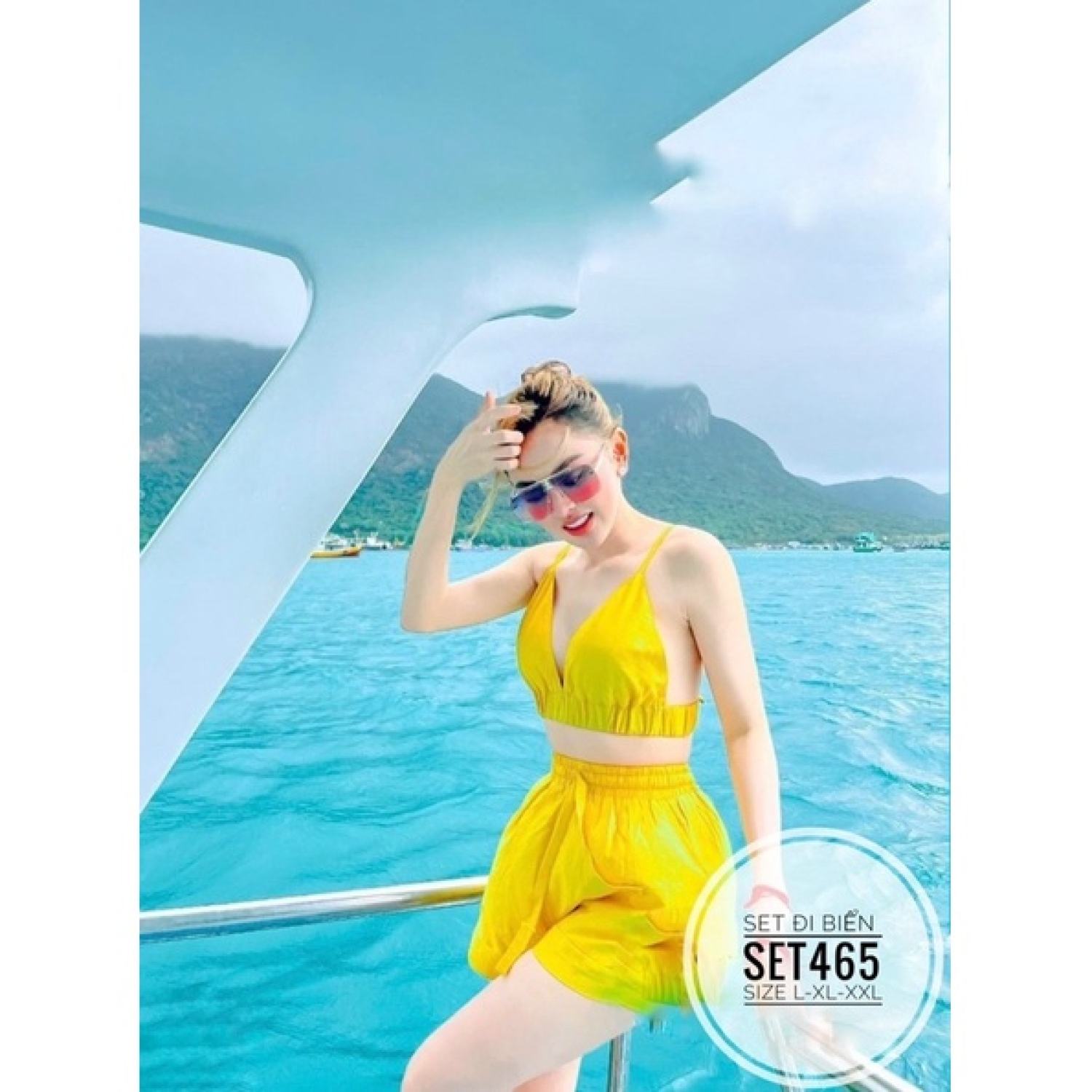 (60-90KG) MINSTORE BIGSIZE Set đi biển 3 chi tiết SET465