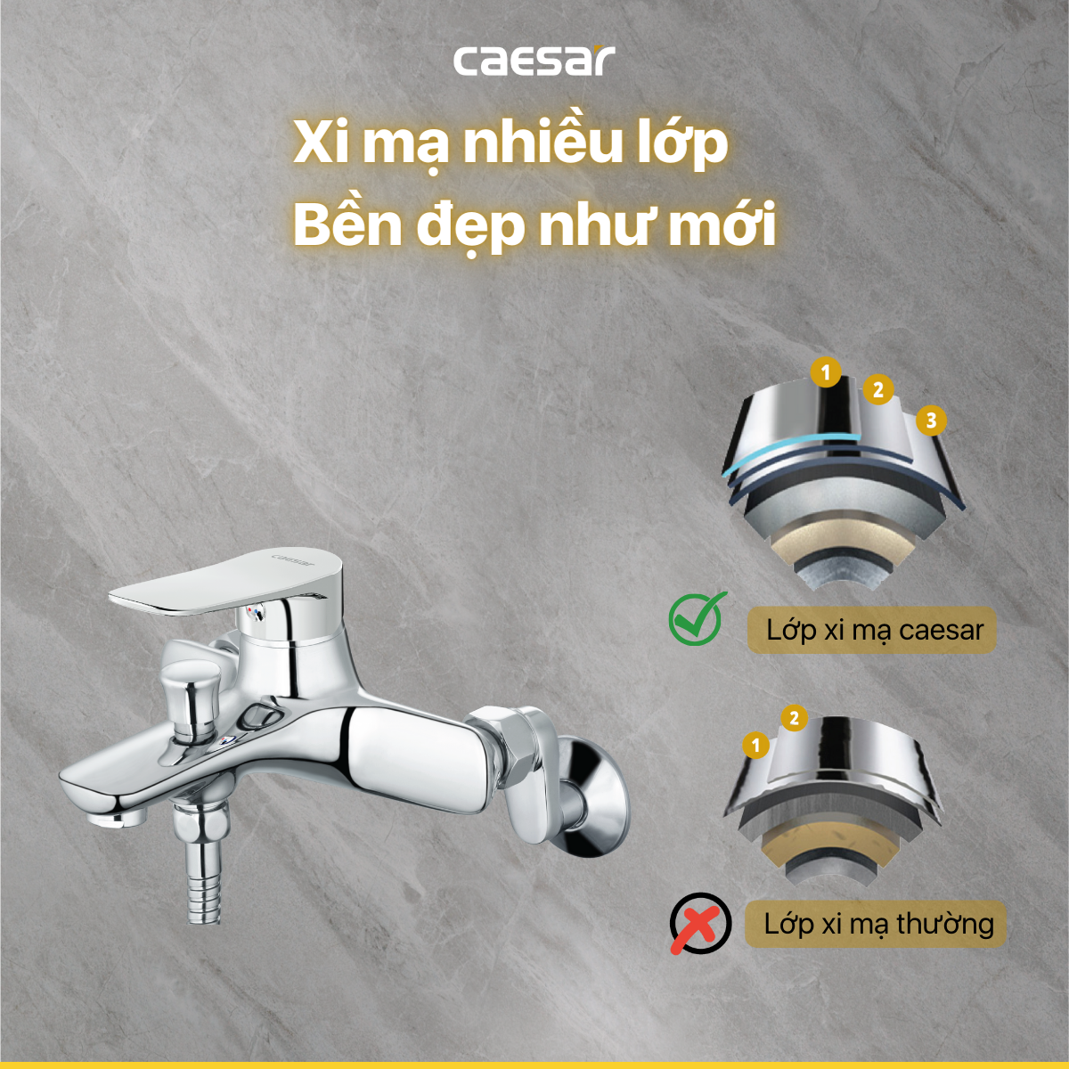 Vòi Sen Gạt Nóng Lạnh - S563C