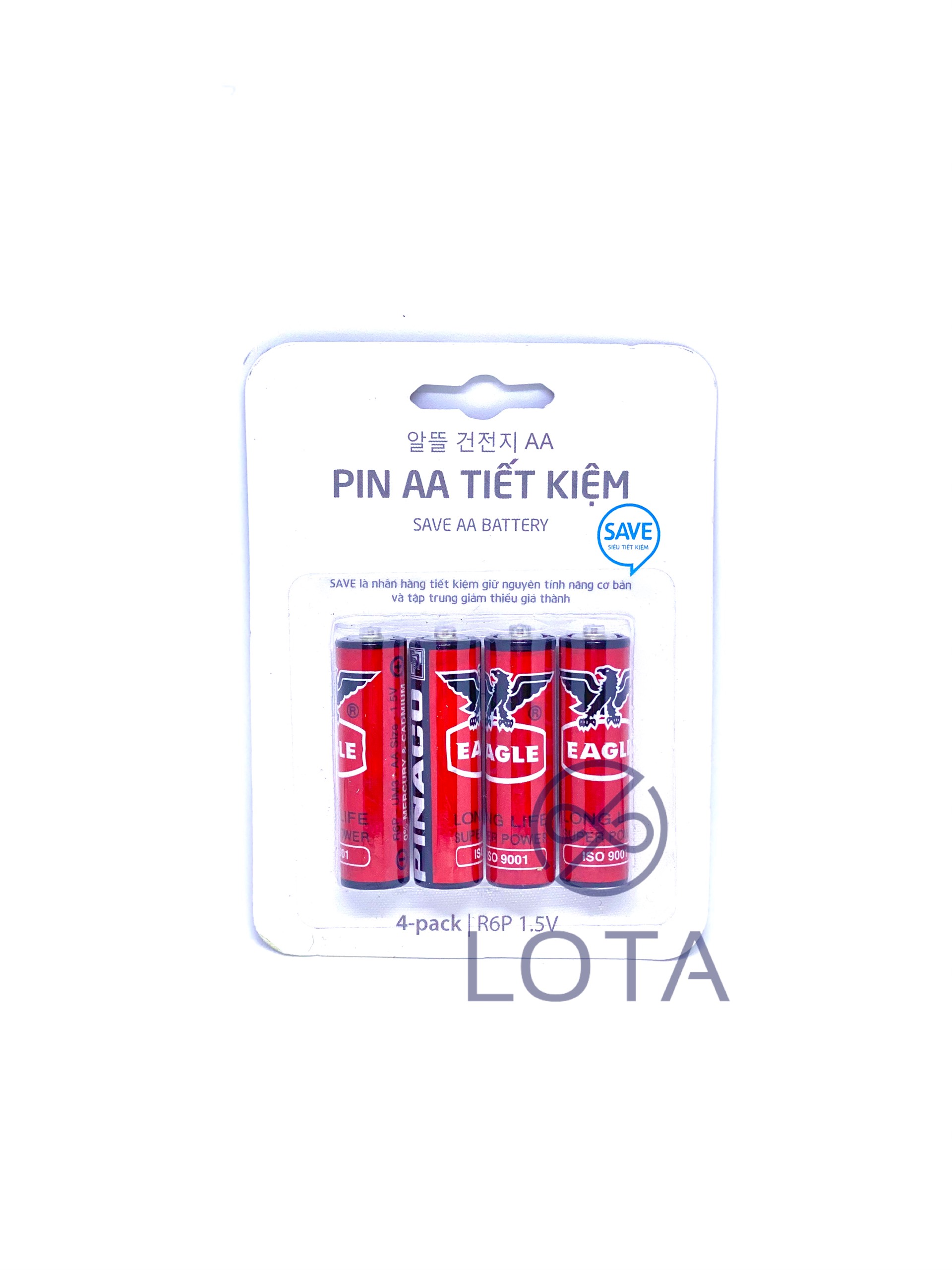 VỈ 4 VIÊN PIN AA SIÊU TIẾT KIỆM PINACO