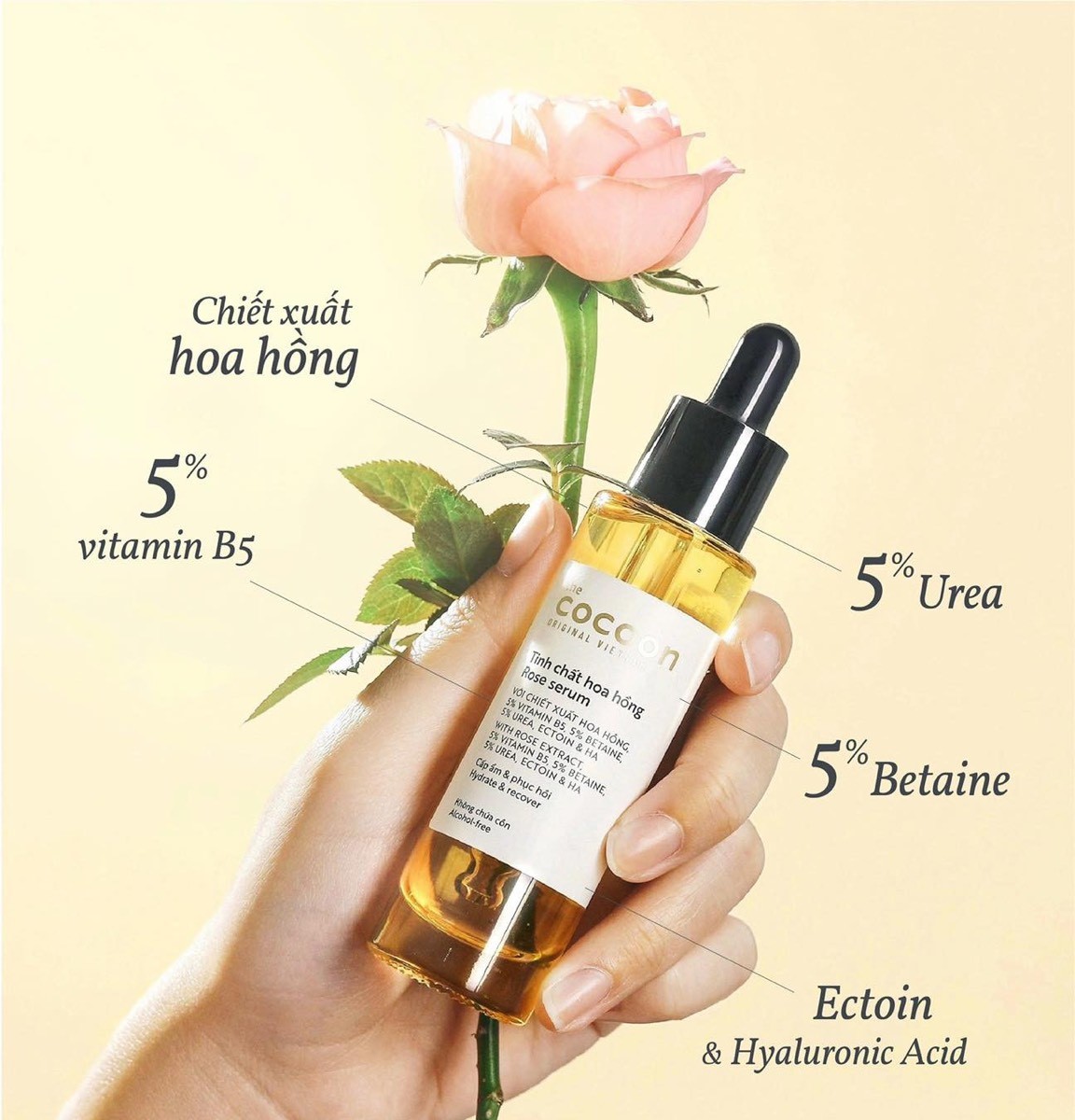 Tinh chất dưỡng da Hoa Hồng Cocoon Rose Serum