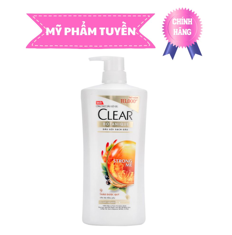 Dầu gội sạch gàu Clear thảo dược 630GR - 900GR
