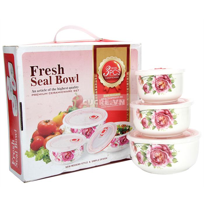 COMBO 2 Bộ Thố Sứ Hút Chân Không