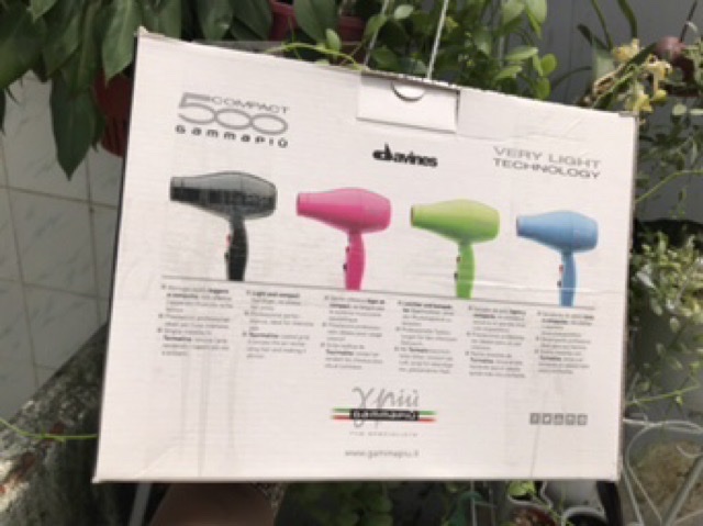 Máy sấy tóc cao cấp Davines Hair Dryer 500 Compact Gammapiu Tormalionic 2100W