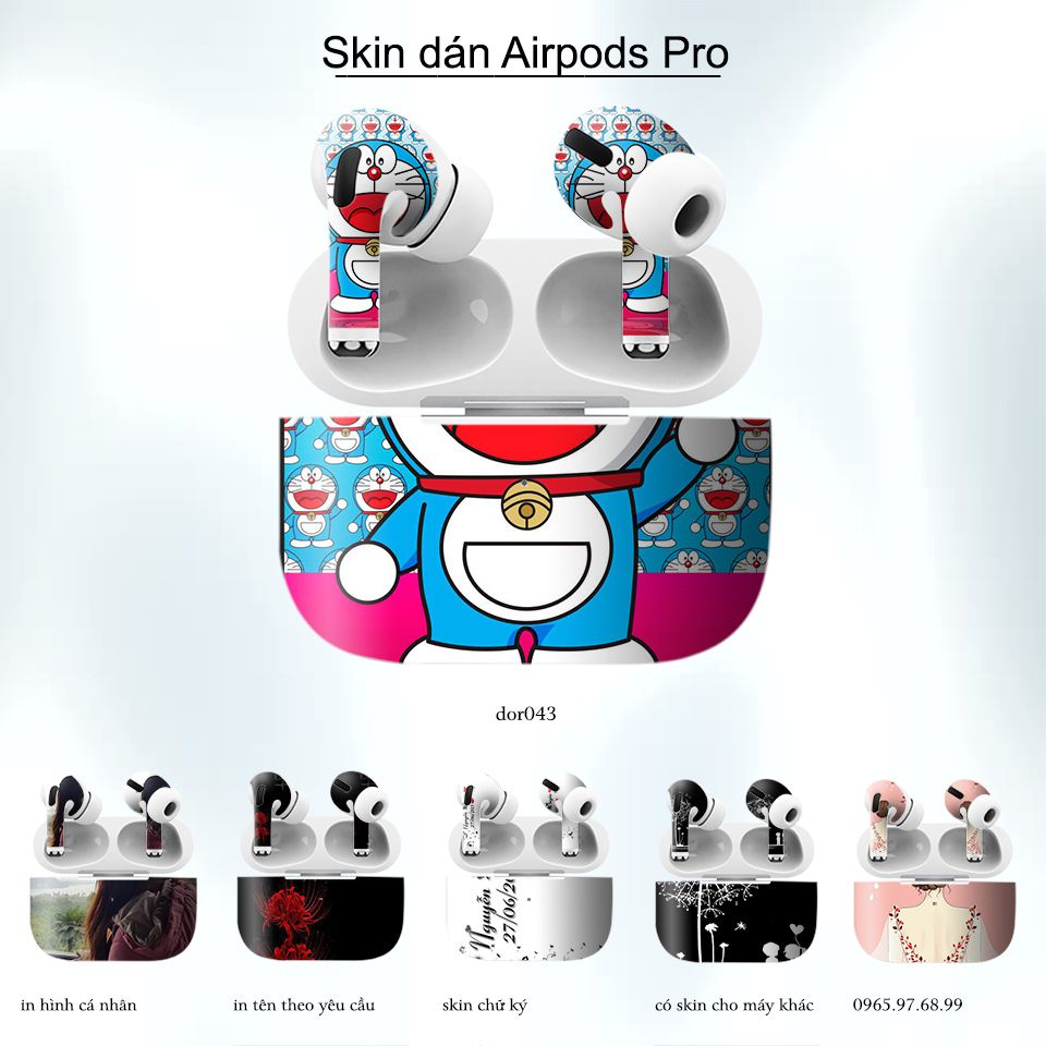 Decal Skin dán AirPods Pro mẫu Doremon