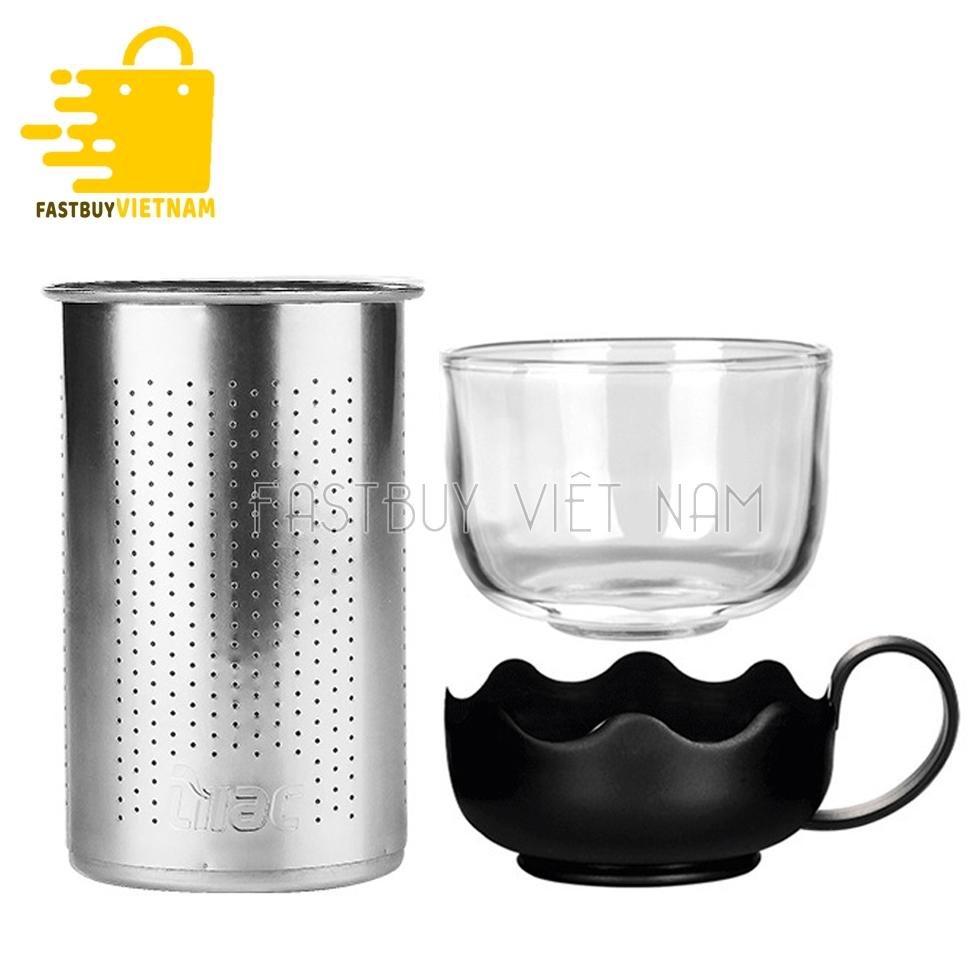 Bộ Ấm Pha Trà Thủy Tinh Lưới Lọc Inox Cao Cấp