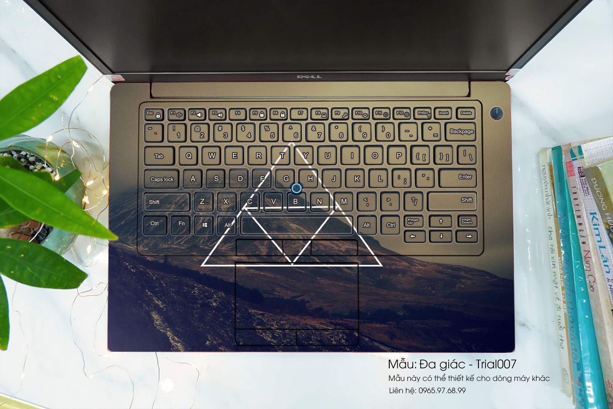 Decal Skin dán Surface Pro / Laptop / Go / Book mẫu Đa giác (inbox mã máy cho shop)