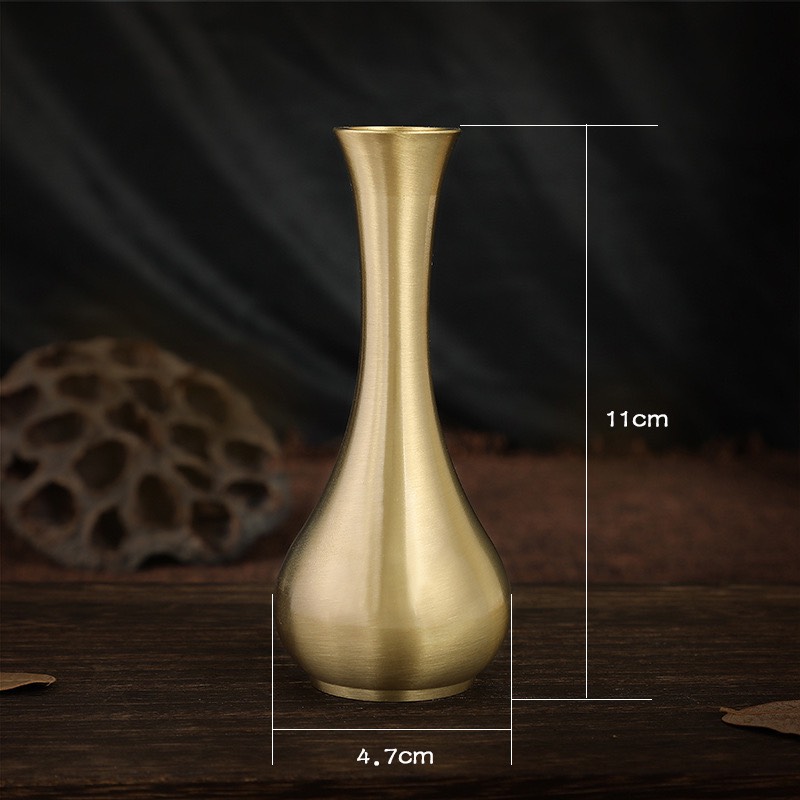 Bình hoa bằng đồng tí hon cao 11cm