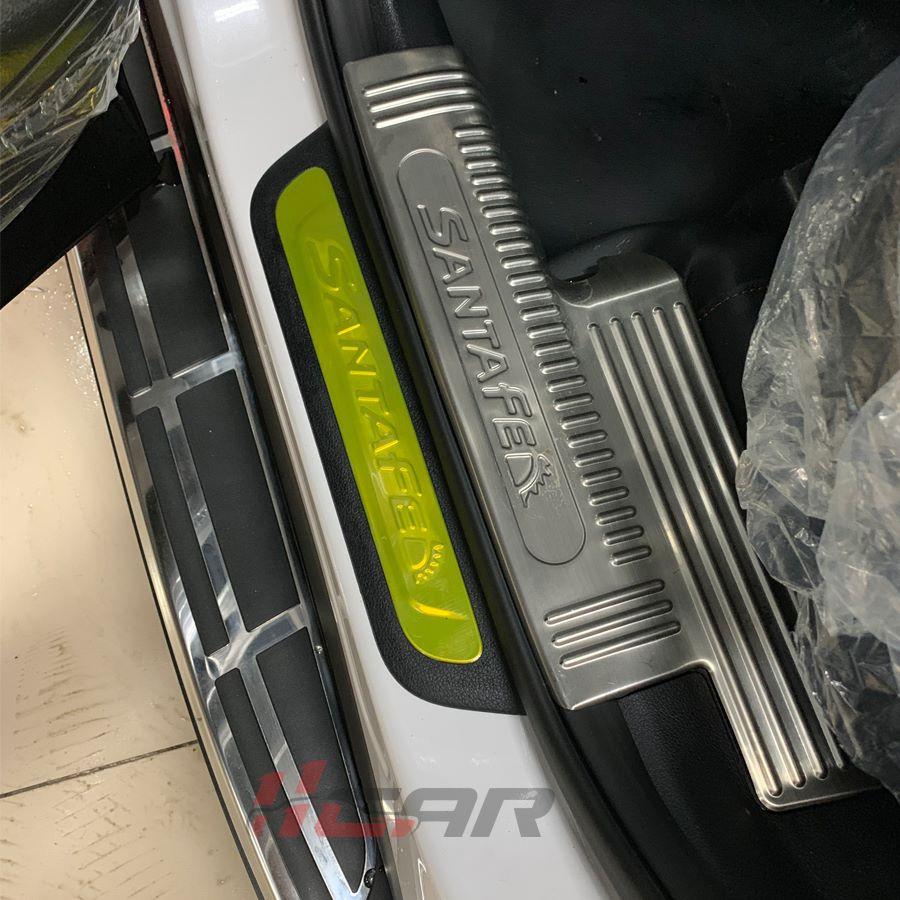 [HCM]ỐP BẬC TRONG INOX THEO XE SANTAFE 2019