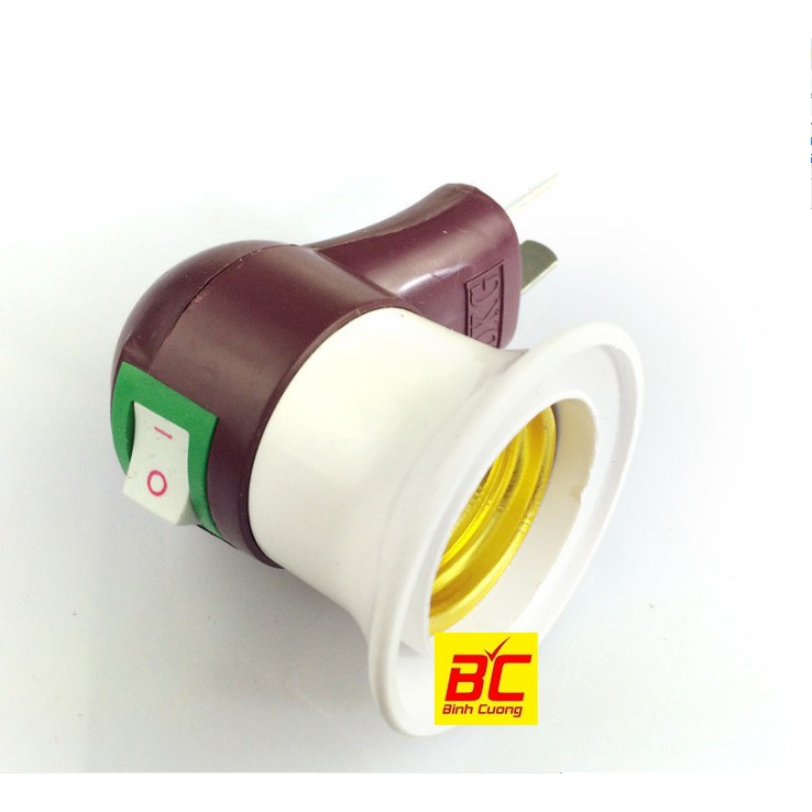 Đuôi Bóng Đèn Có Công Tắc E27