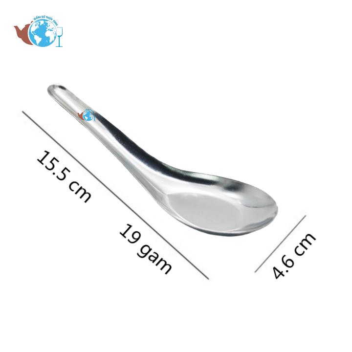 [HCM]Bộ 5 muỗng ăn cơm inox dạng bầu hàng Việt Nam chất lượng cao