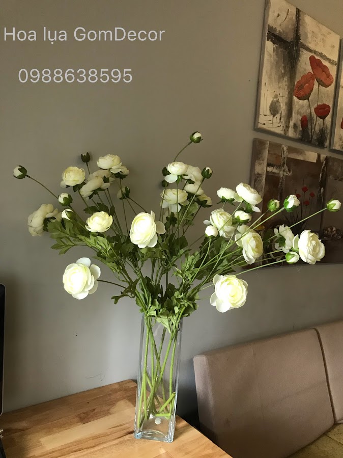 Hoa mao lương giả hoa lụa cao cấp