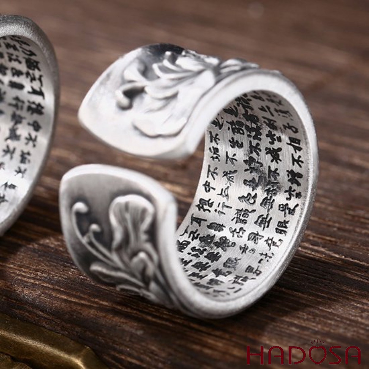 [HCM]Nhẫn bạc Thái hoa sen - TSR373