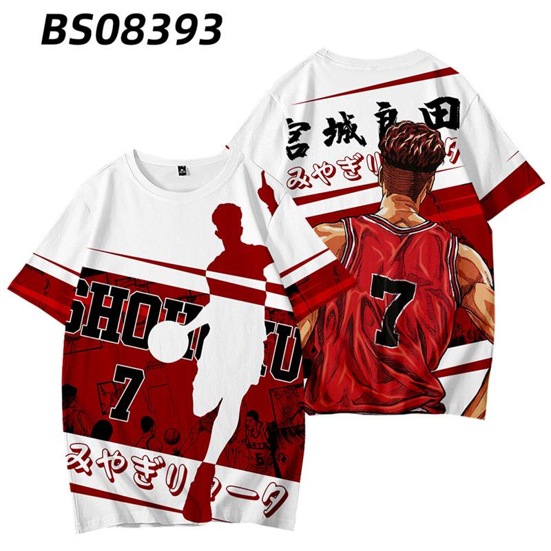 Áo Thun Tay Ngắn Dáng Rộng In Hình SLAM DUNK Thời Trang Mùa Hè Cho Nam Và Nữ