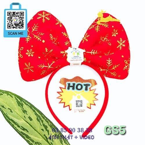 Cài tóc Noel nam nữ, băng đô Giáng Sinh trẻ em, phụ kiện tóc Merry Christmas Nơ Xinh - thương hiệu Vợ Chồng Tôi